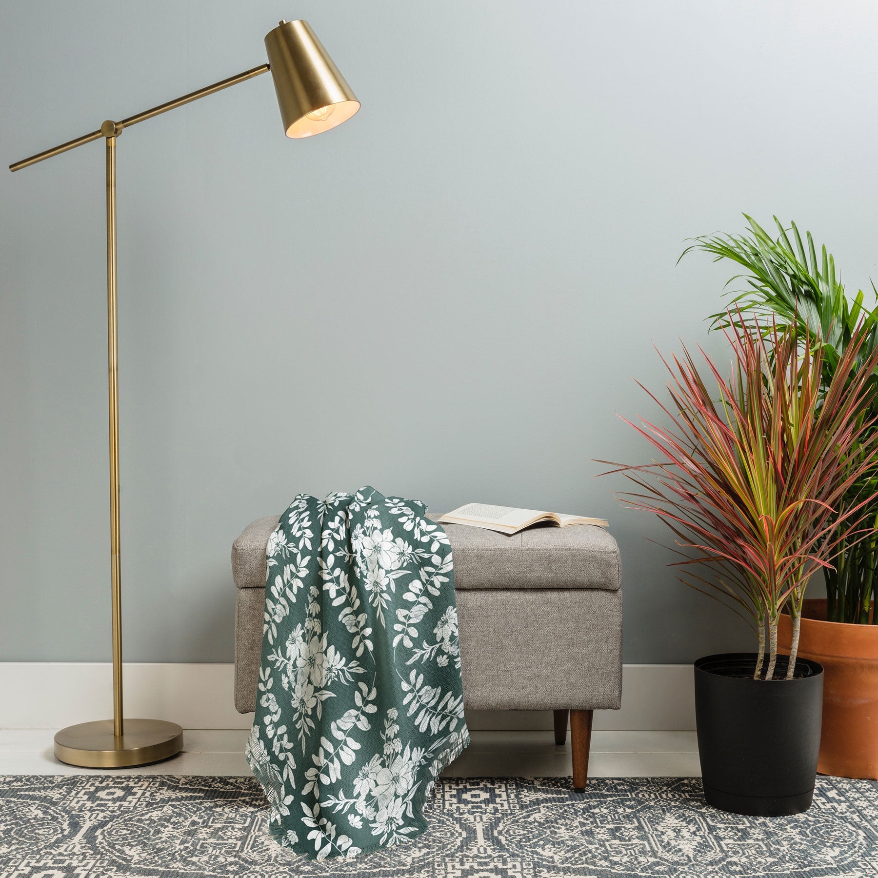 Marta Barragan Camarasa Greenery Delight Throw Blanket