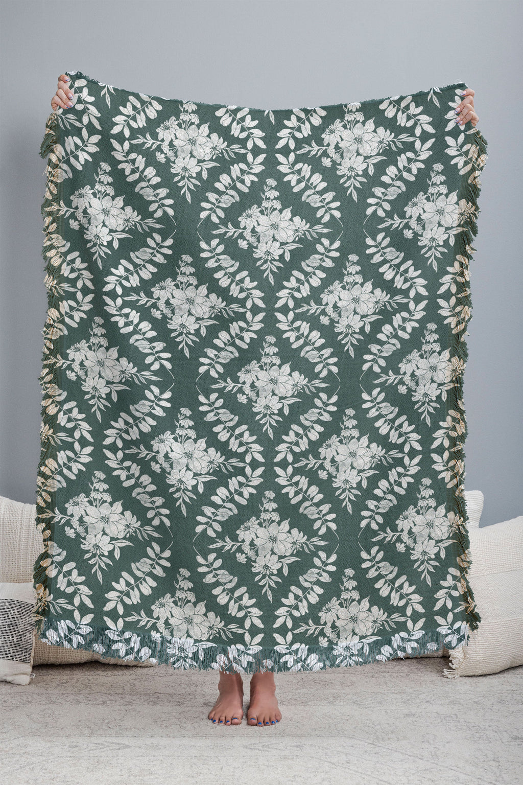 Marta Barragan Camarasa Greenery Delight Throw Blanket