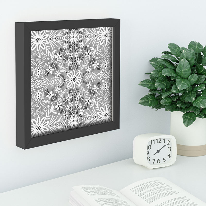 Marta Barragan Camarasa Intricate Floral Symmetry Recessed Framing Square