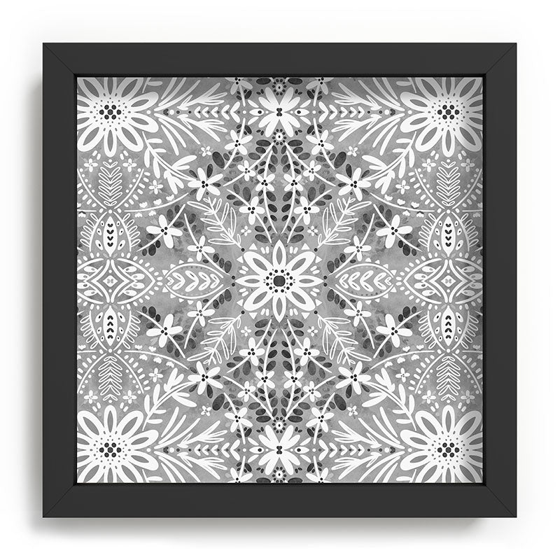 Marta Barragan Camarasa Intricate Floral Symmetry Recessed Framing Square