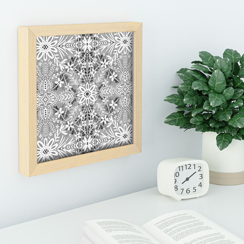 Marta Barragan Camarasa Intricate Floral Symmetry Recessed Framing Square