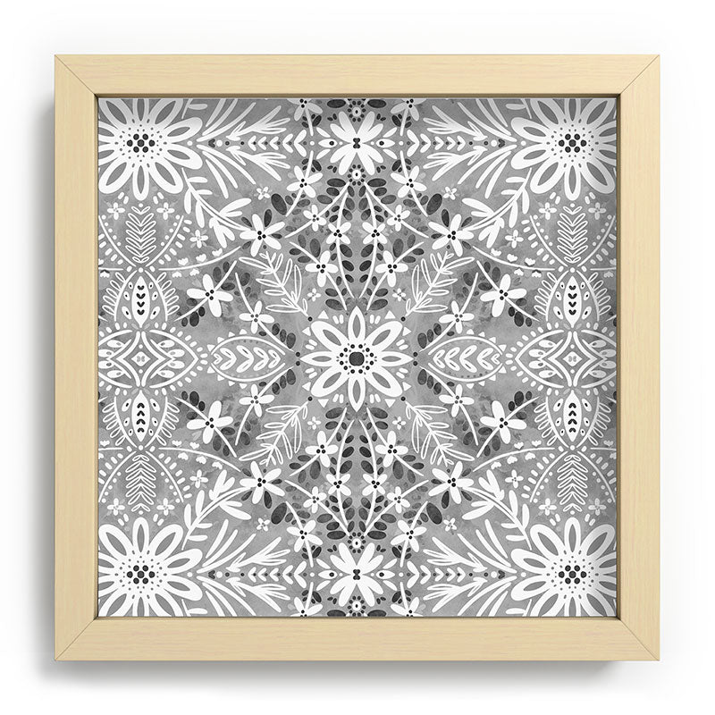 Marta Barragan Camarasa Intricate Floral Symmetry Recessed Framing Square