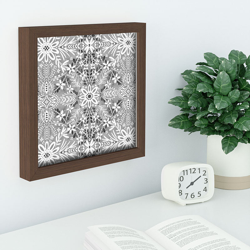 Marta Barragan Camarasa Intricate Floral Symmetry Recessed Framing Square