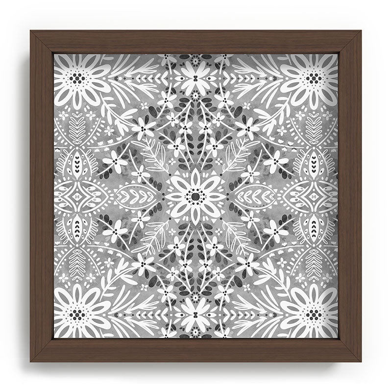 Marta Barragan Camarasa Intricate Floral Symmetry Recessed Framing Square