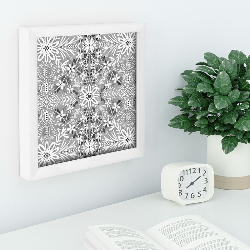 Marta Barragan Camarasa Intricate Floral Symmetry Recessed Framing Square