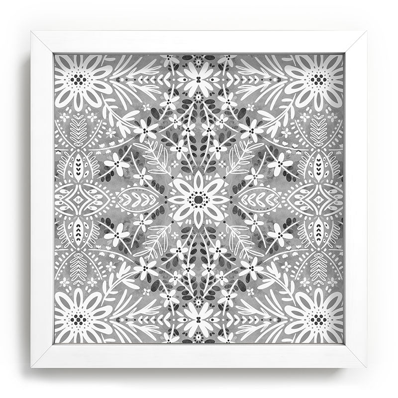 Marta Barragan Camarasa Intricate Floral Symmetry Recessed Framing Square