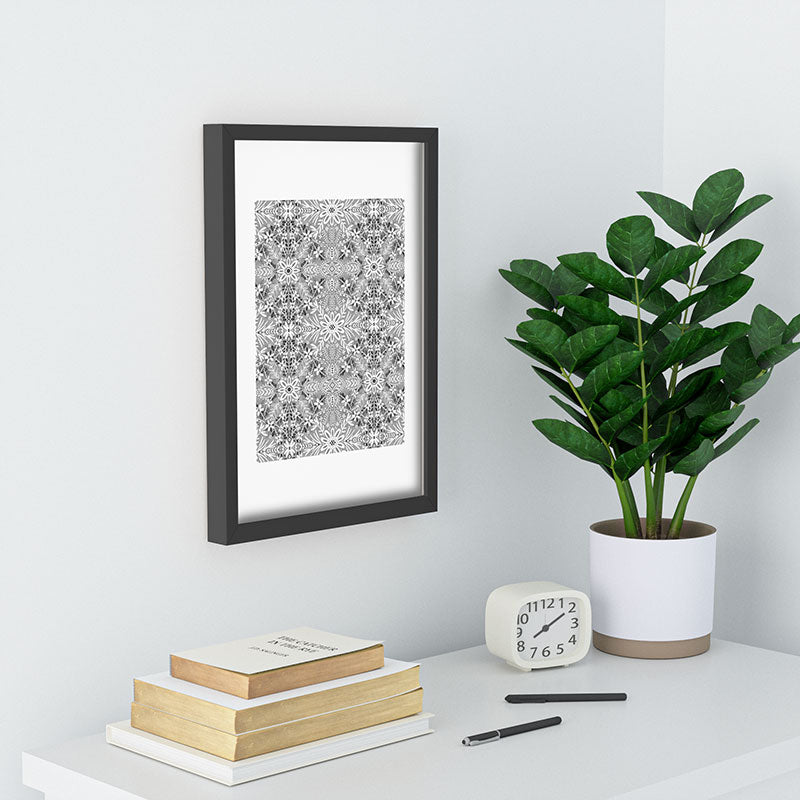 Marta Barragan Camarasa Intricate Floral Symmetry Recessed Framing Rectangle