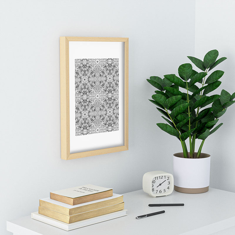 Marta Barragan Camarasa Intricate Floral Symmetry Recessed Framing Rectangle