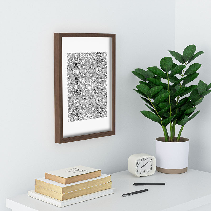 Marta Barragan Camarasa Intricate Floral Symmetry Recessed Framing Rectangle
