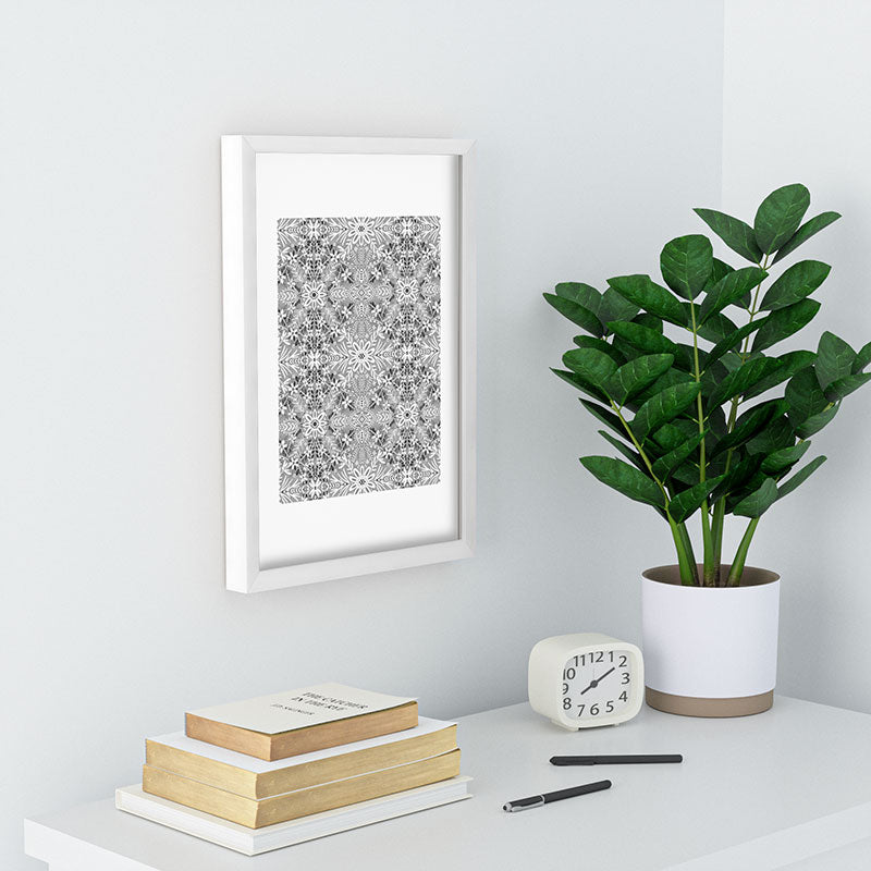 Marta Barragan Camarasa Intricate Floral Symmetry Recessed Framing Rectangle