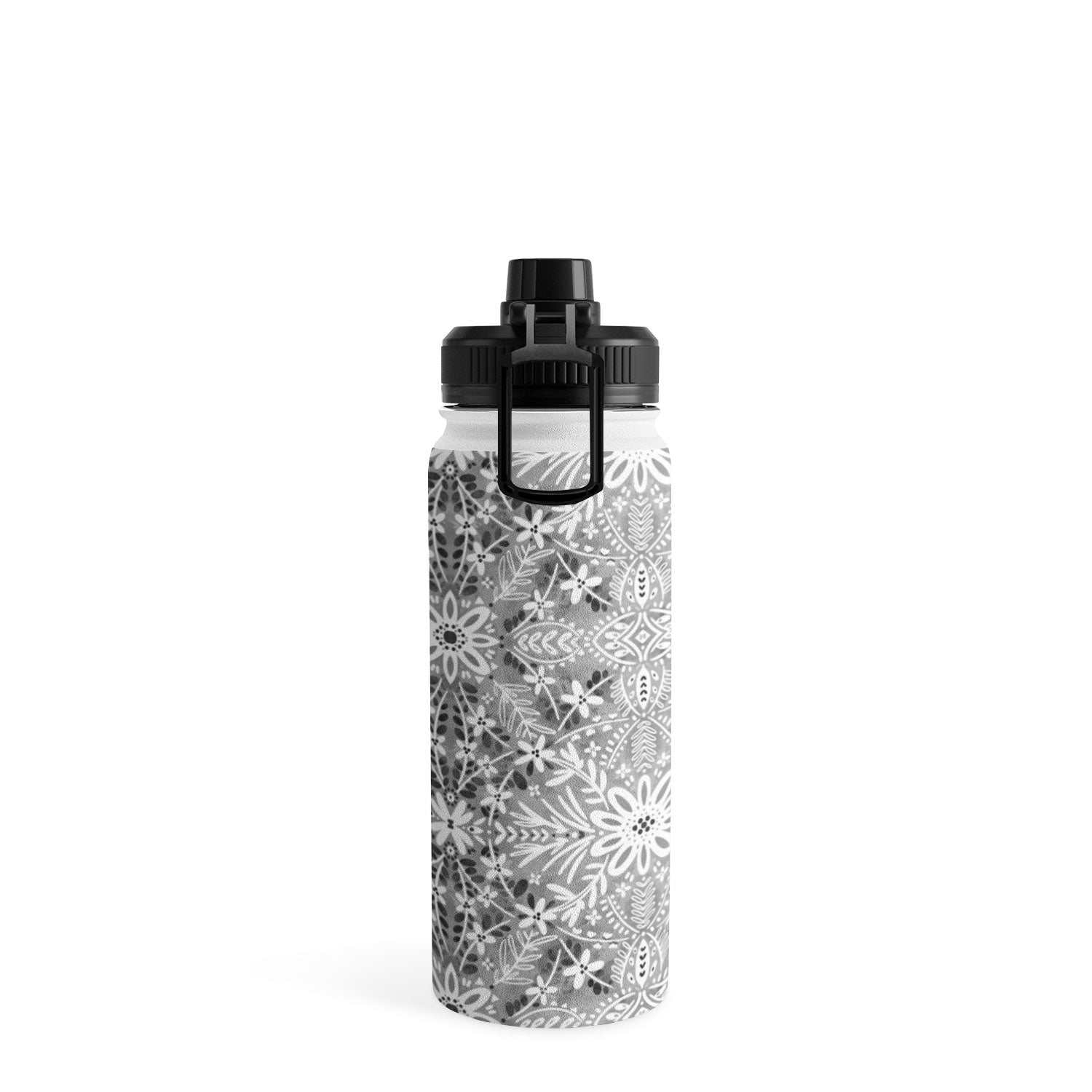Marta Barragan Camarasa Intricate Floral Symmetry Water Bottle