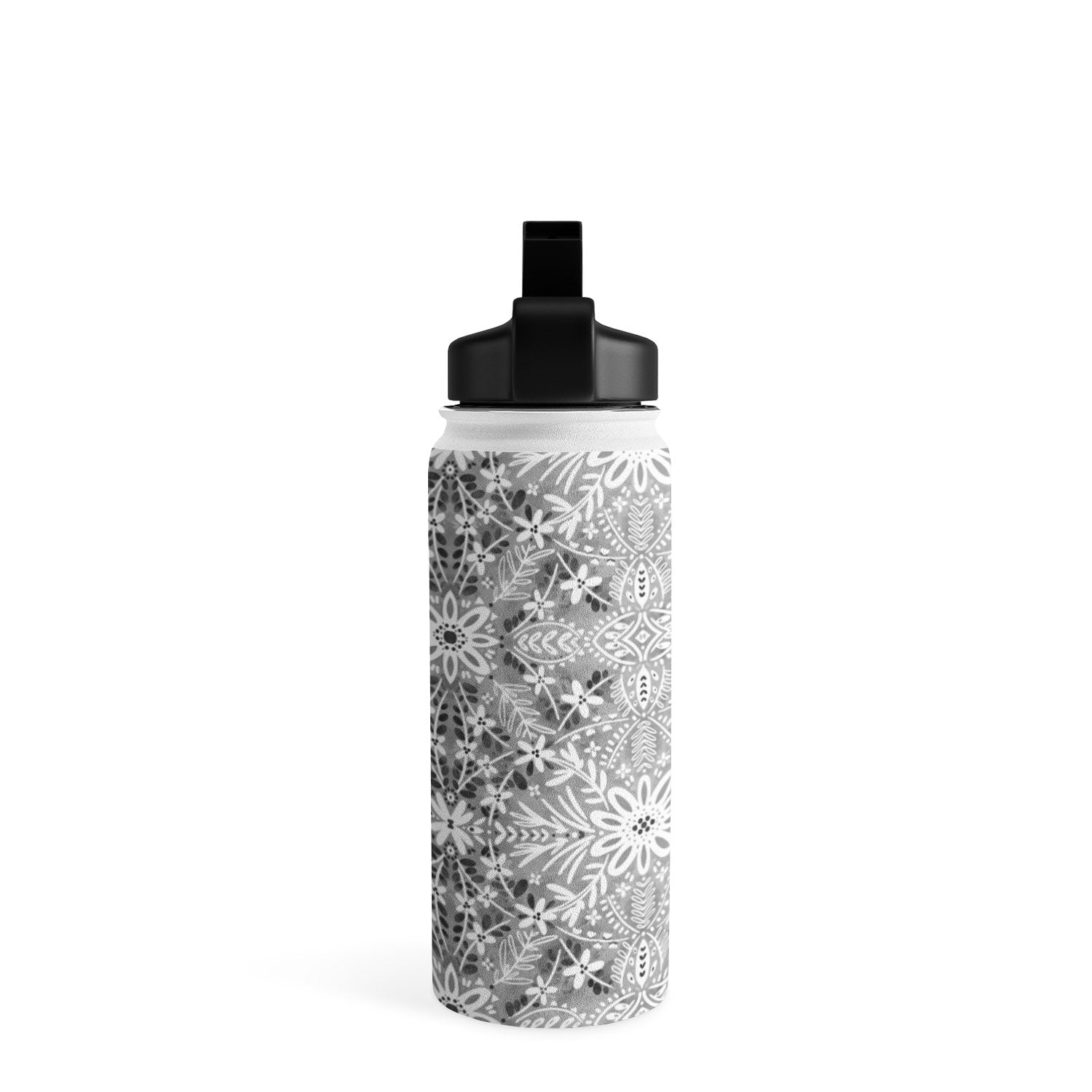 Marta Barragan Camarasa Intricate Floral Symmetry Water Bottle
