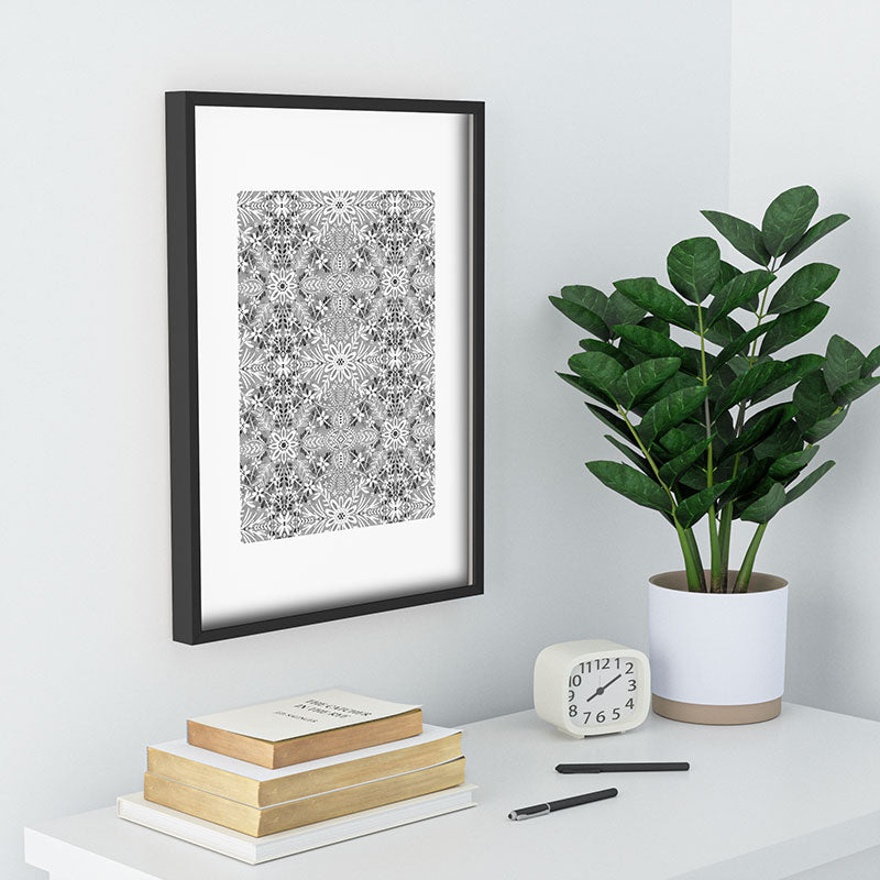 Marta Barragan Camarasa Intricate Floral Symmetry Recessed Framing Rectangle