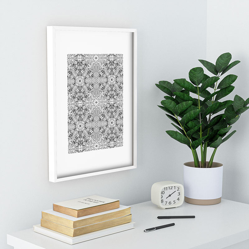 Marta Barragan Camarasa Intricate Floral Symmetry Recessed Framing Rectangle