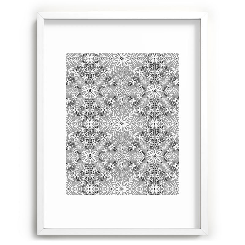 Marta Barragan Camarasa Intricate Floral Symmetry Recessed Framing Rectangle