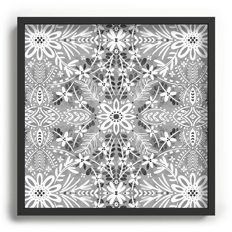 Marta Barragan Camarasa Intricate Floral Symmetry Recessed Framing Square