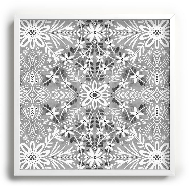 Marta Barragan Camarasa Intricate Floral Symmetry Recessed Framing Square