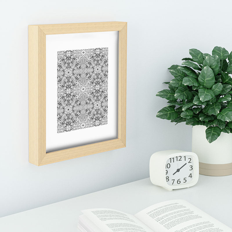 Marta Barragan Camarasa Intricate Floral Symmetry Recessed Framing Rectangle