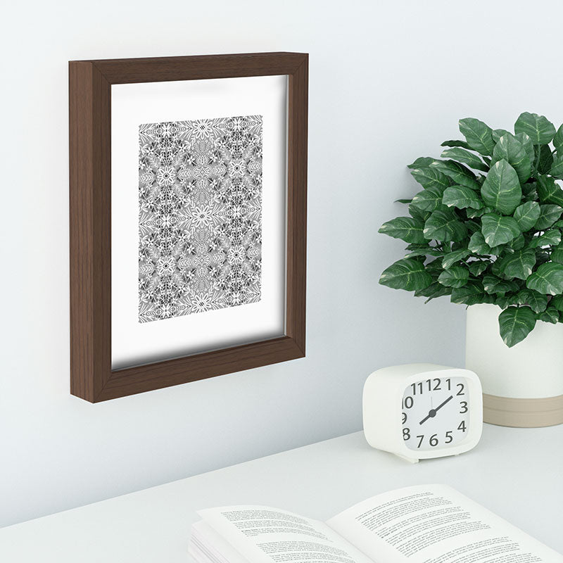 Marta Barragan Camarasa Intricate Floral Symmetry Recessed Framing Rectangle