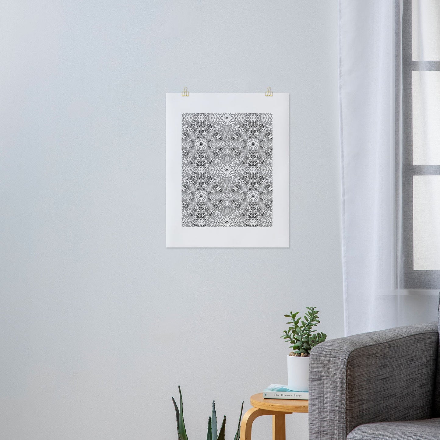 Marta Barragan Camarasa Intricate Floral Symmetry Art Print