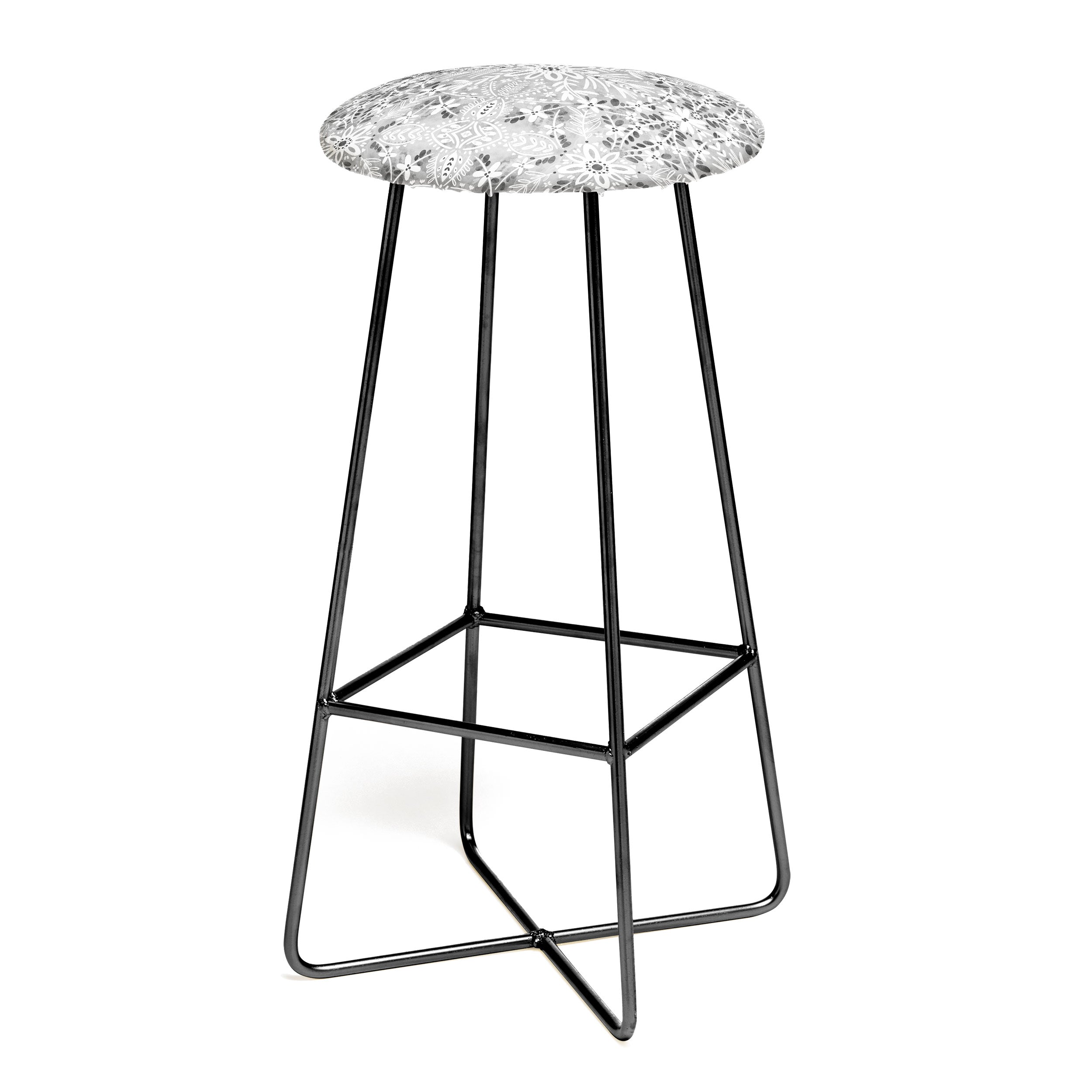 Marta Barragan Camarasa Intricate Floral Symmetry Bar Stool