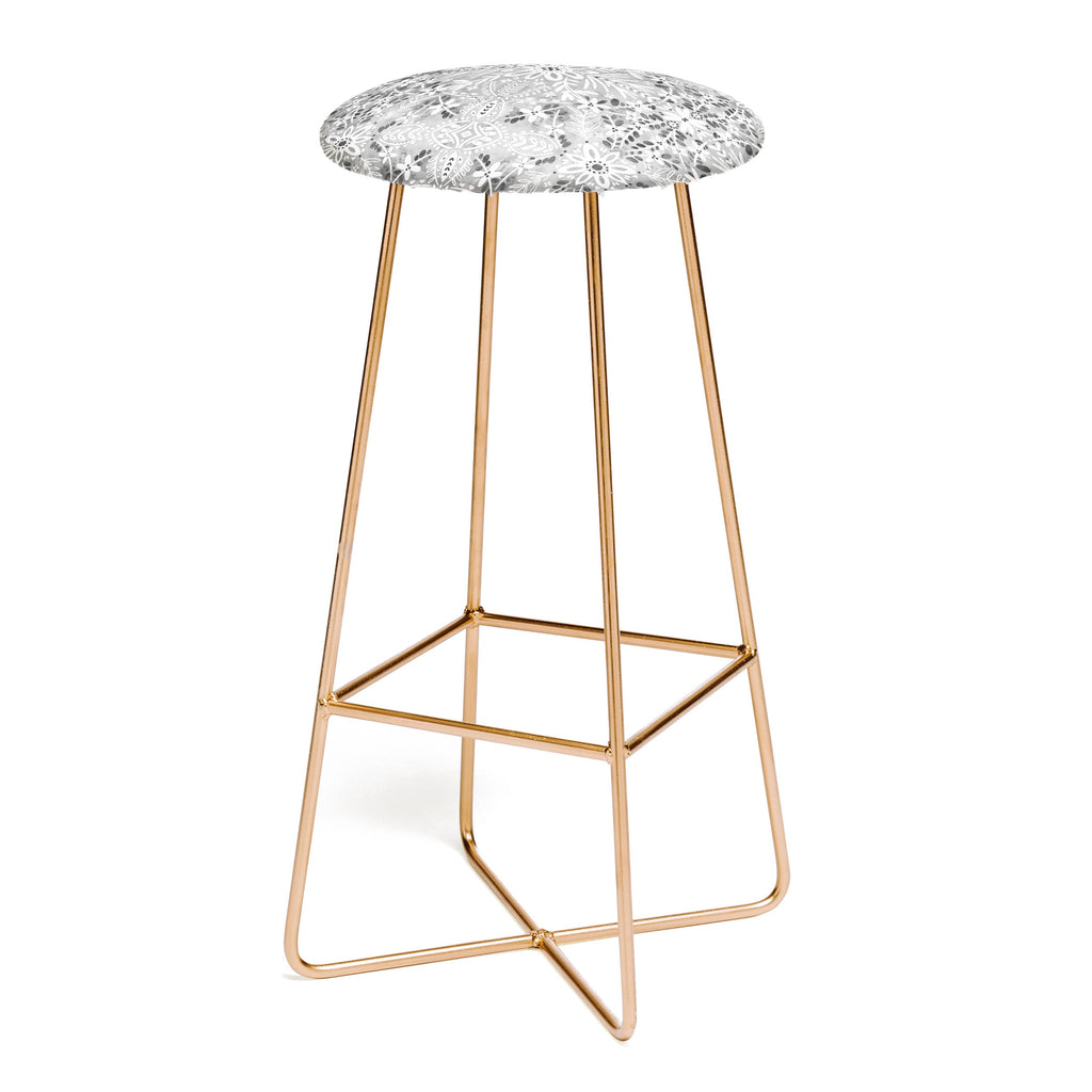 Marta Barragan Camarasa Intricate Floral Symmetry Bar Stool