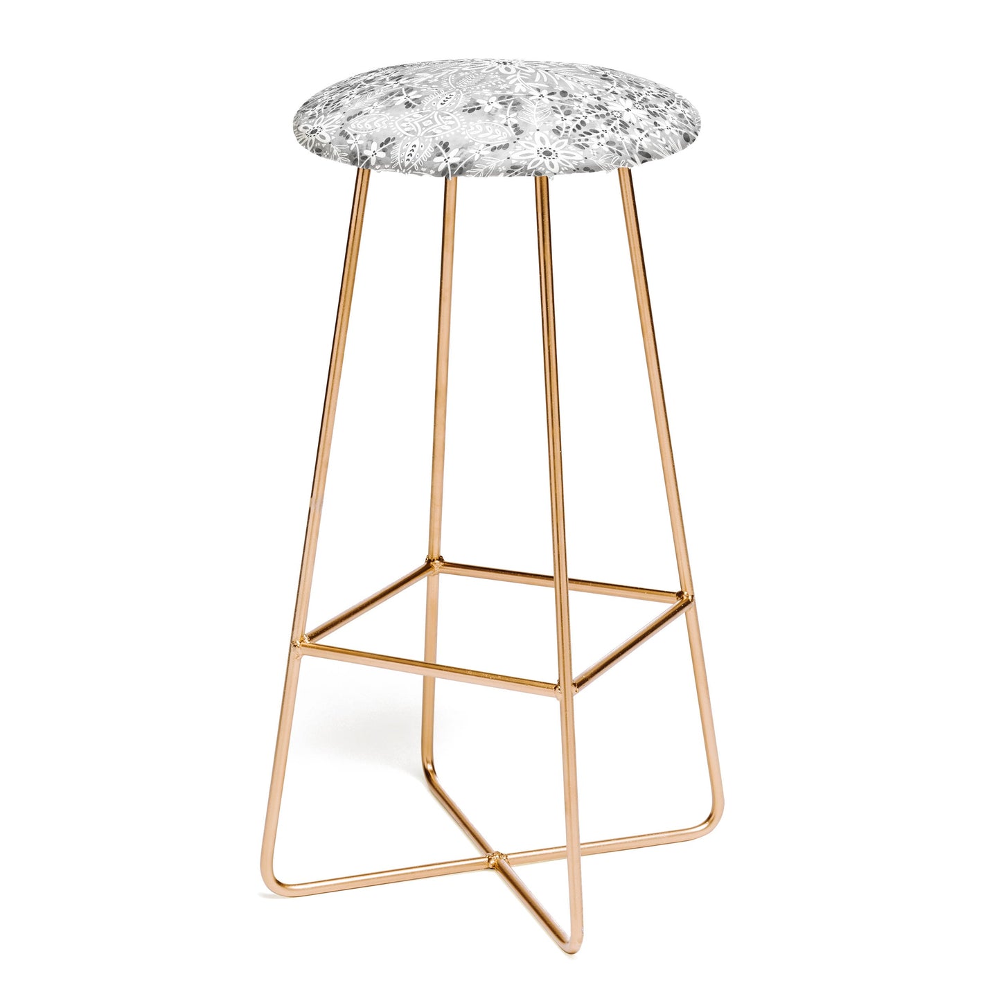 Marta Barragan Camarasa Intricate Floral Symmetry Bar Stool