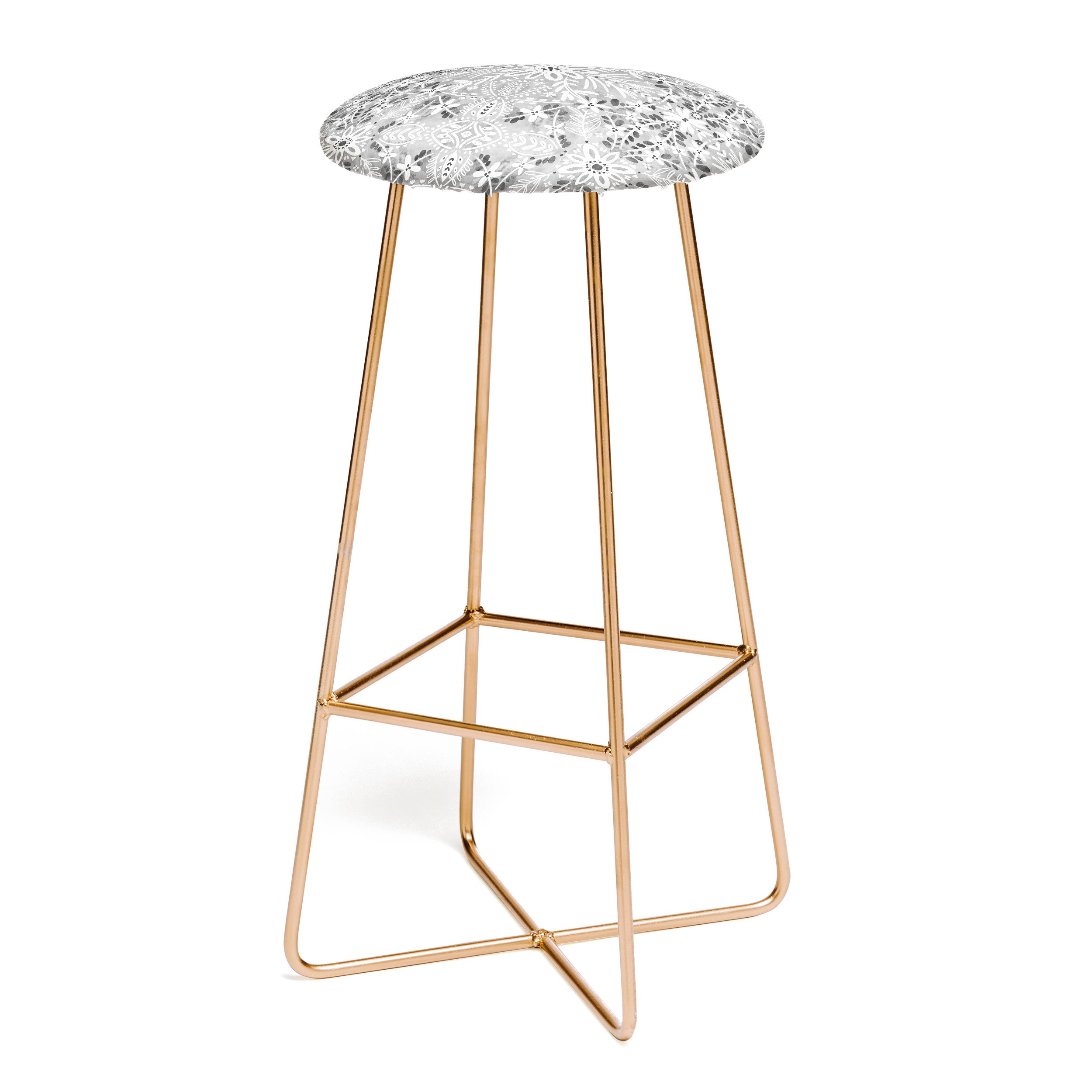 Marta Barragan Camarasa Intricate Floral Symmetry Bar Stool