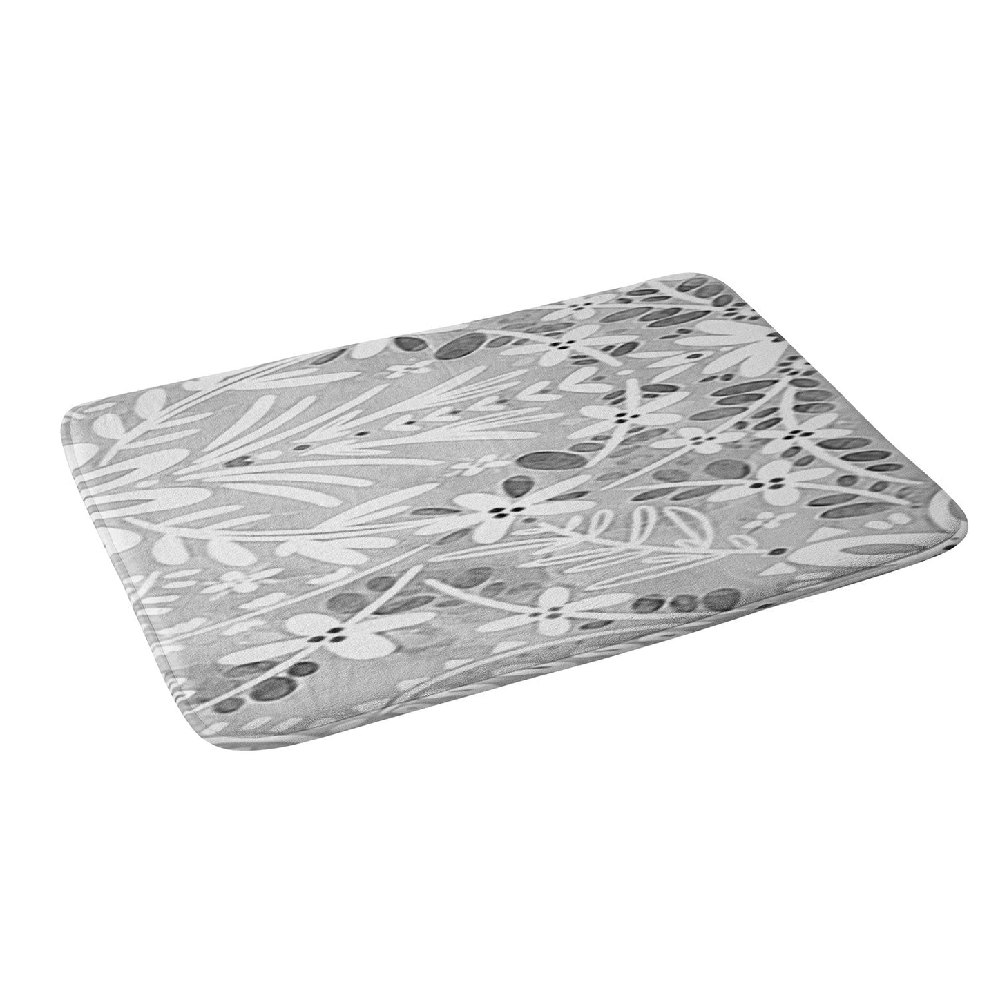 Marta Barragan Camarasa Intricate Floral Symmetry Memory Foam Bath Mat