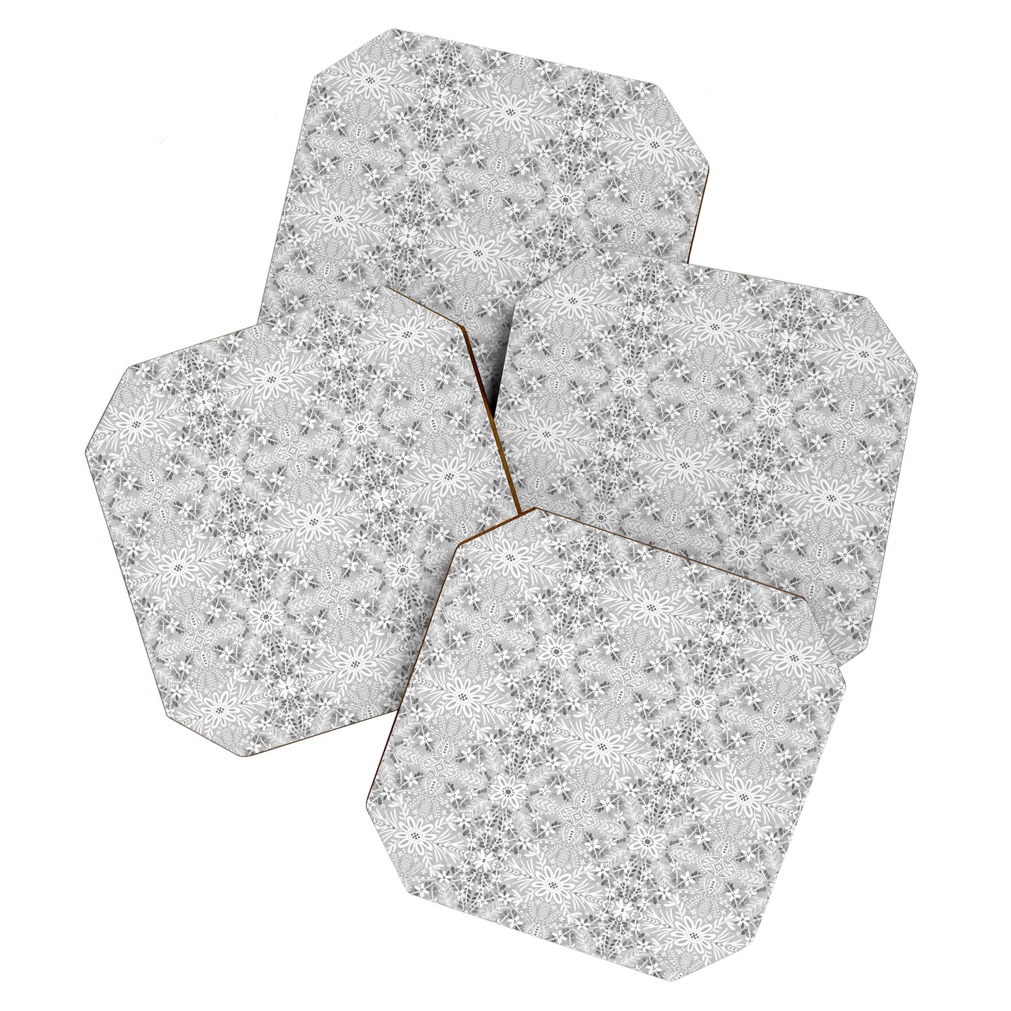 Marta Barragan Camarasa Intricate Floral Symmetry Coaster Set