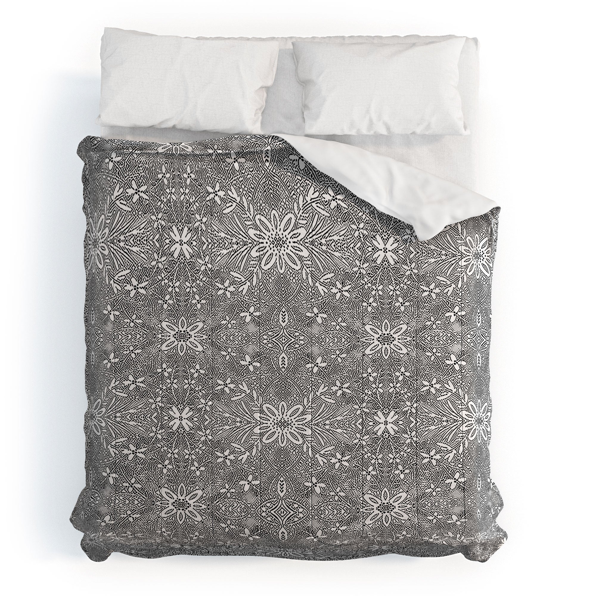 Marta Barragan Camarasa Intricate Floral Symmetry Comforter