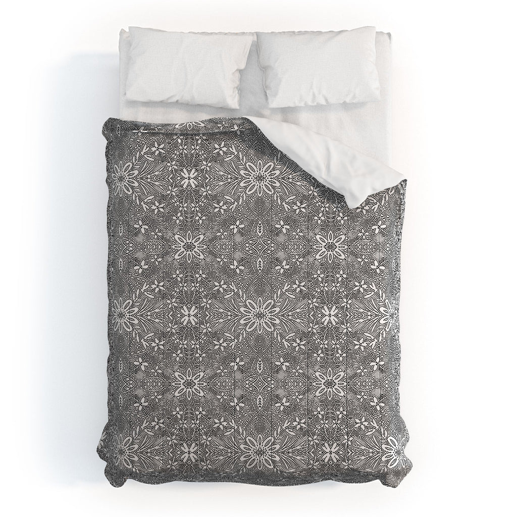 Marta Barragan Camarasa Intricate Floral Symmetry Comforter