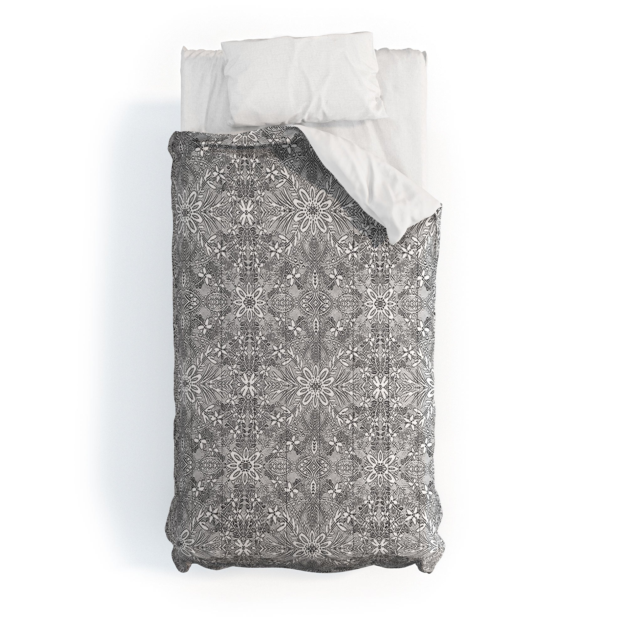 Marta Barragan Camarasa Intricate Floral Symmetry Comforter