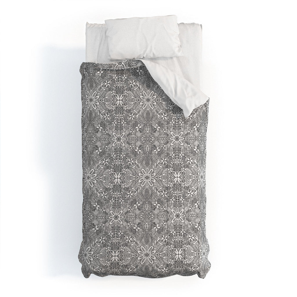 Marta Barragan Camarasa Intricate Floral Symmetry Comforter