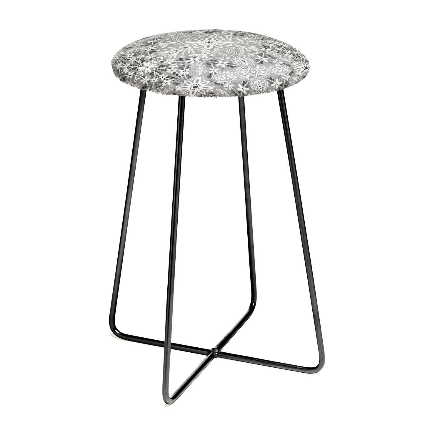 Marta Barragan Camarasa Intricate Floral Symmetry Counter Stool