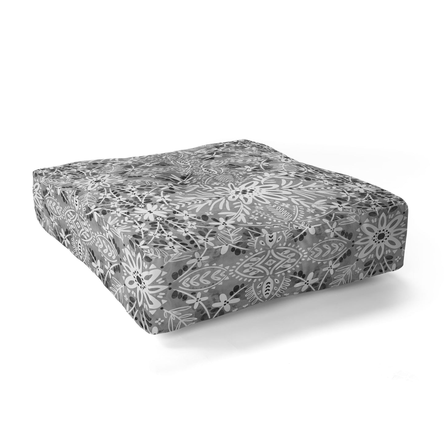 Marta Barragan Camarasa Intricate Floral Symmetry Floor Pillow Square
