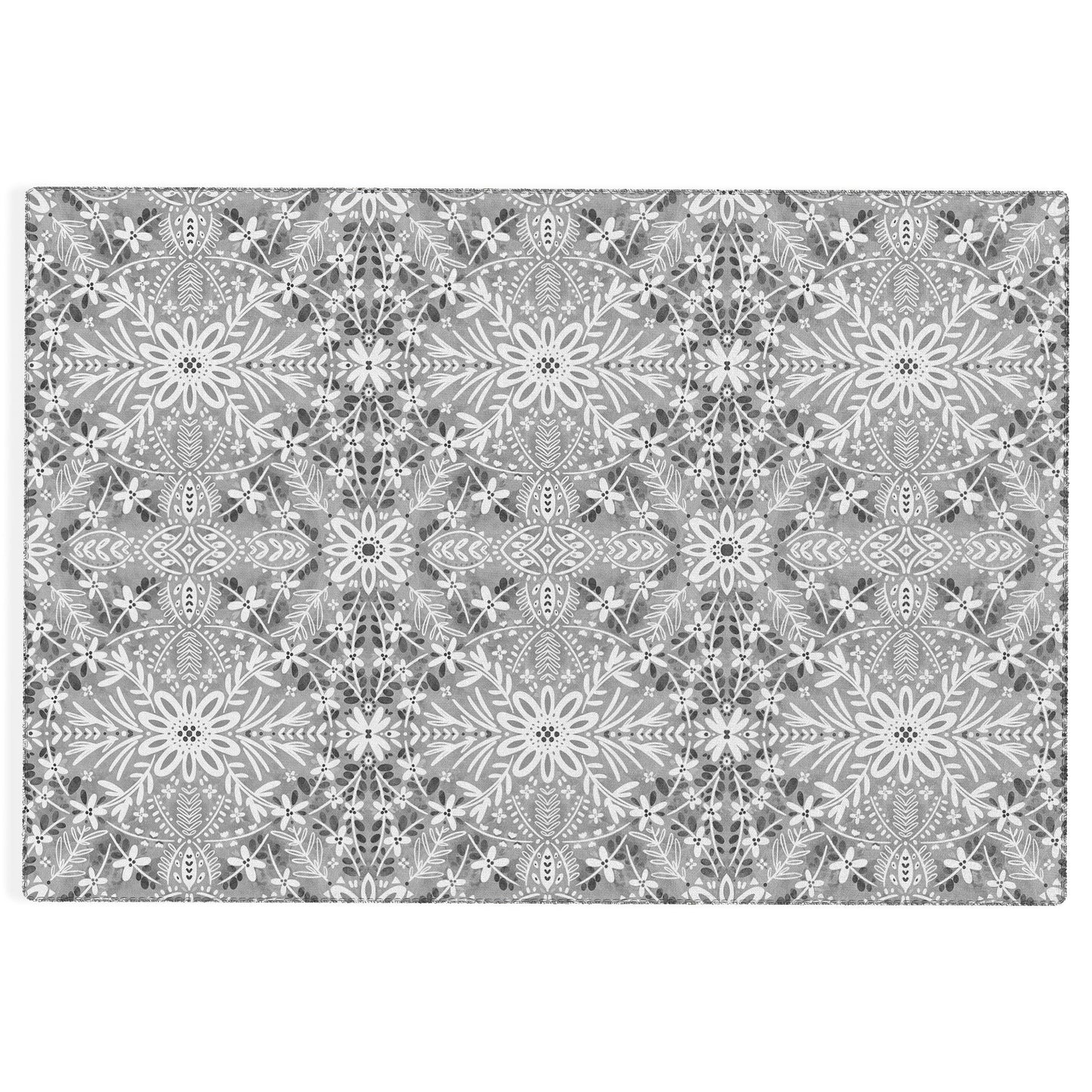 Marta Barragan Camarasa Intricate Floral Symmetry Outdoor Rug