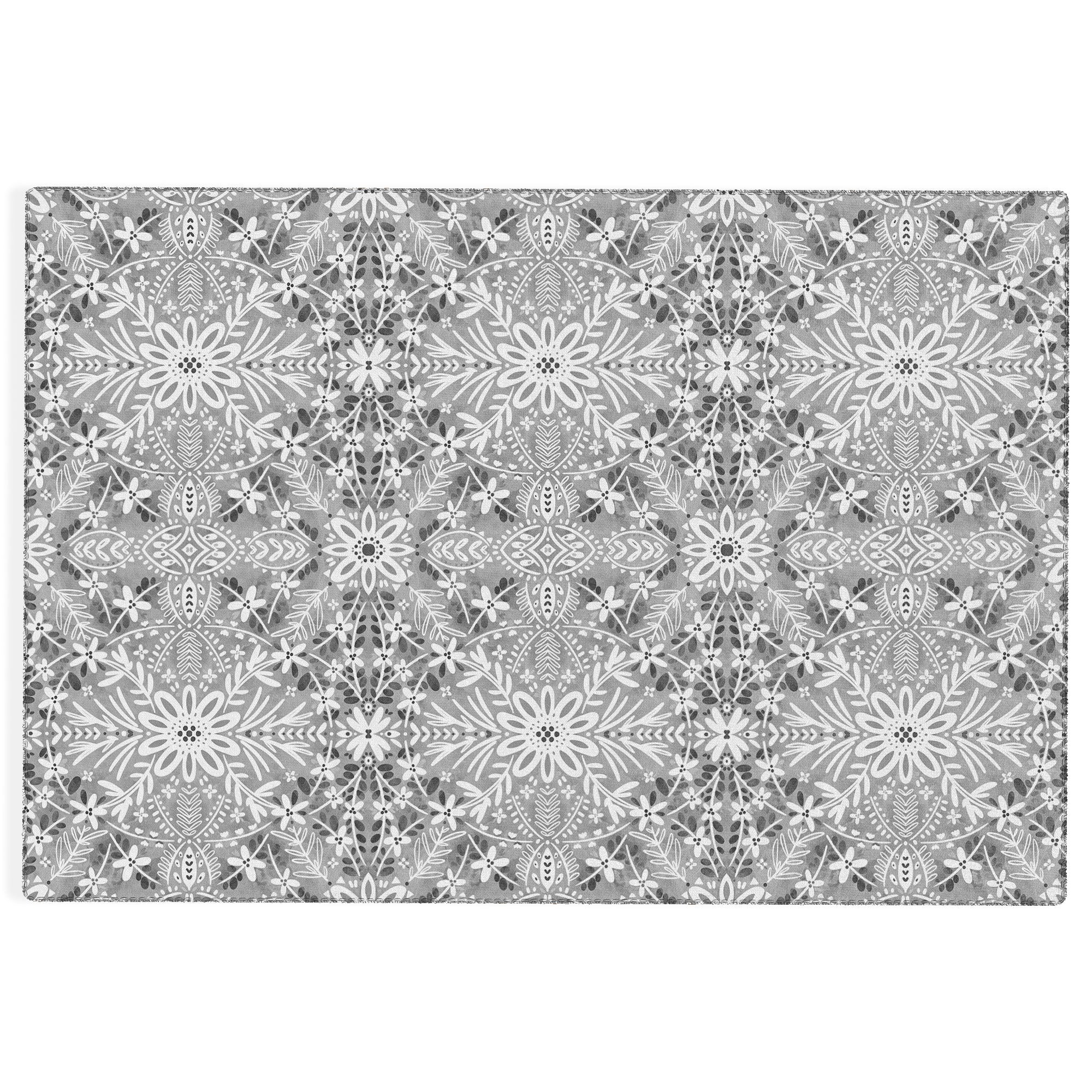 Marta Barragan Camarasa Intricate Floral Symmetry Outdoor Rug