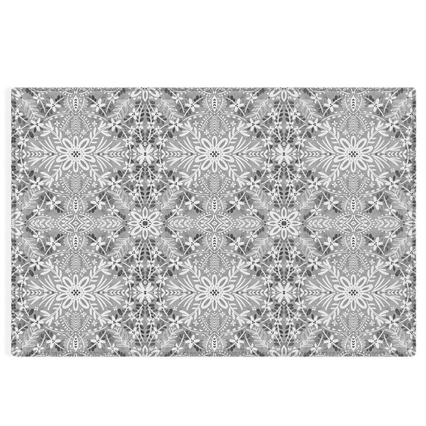 Marta Barragan Camarasa Intricate Floral Symmetry Outdoor Rug