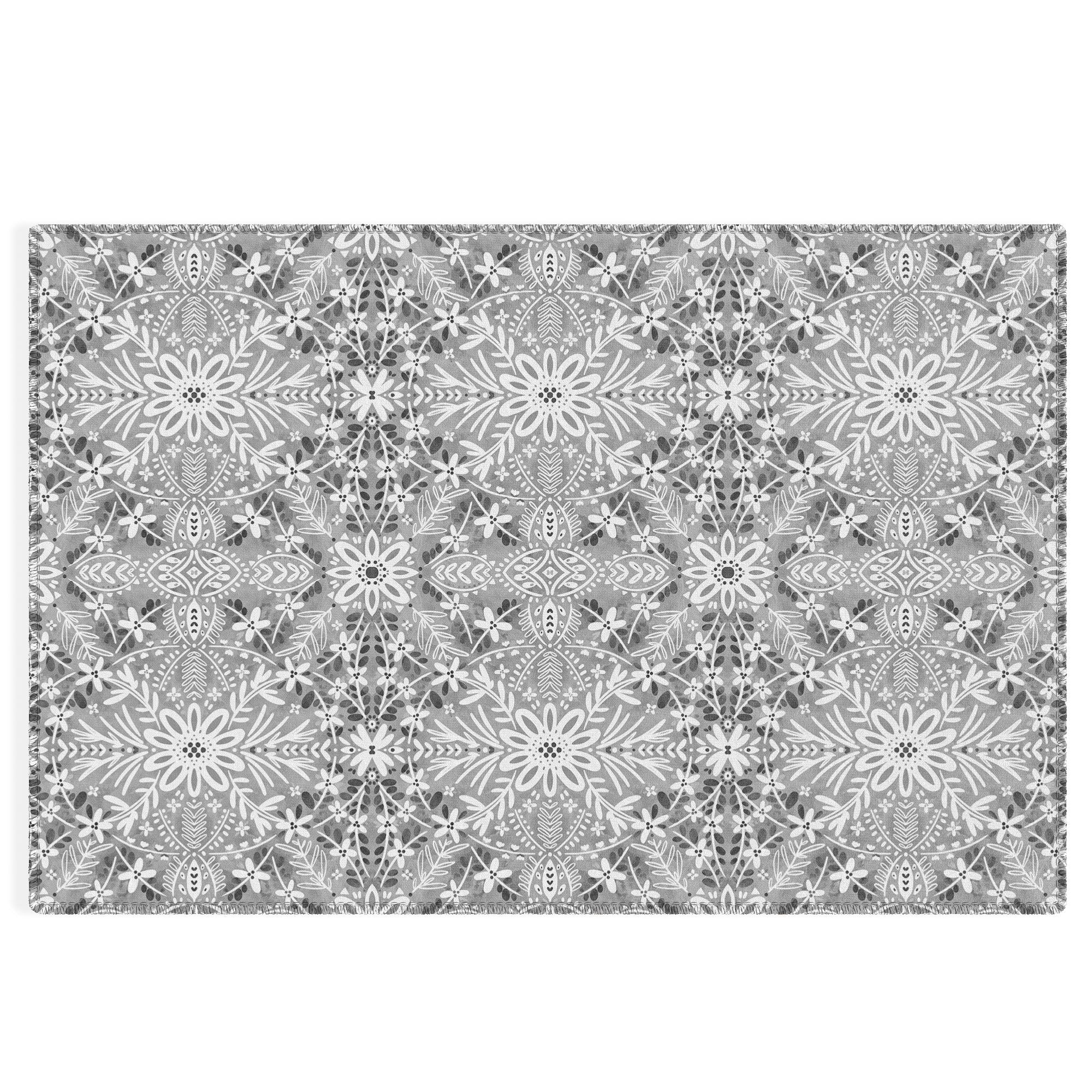 Marta Barragan Camarasa Intricate Floral Symmetry Outdoor Rug