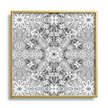 Marta Barragan Camarasa Intricate Floral Symmetry Square Metal Framed Art Print