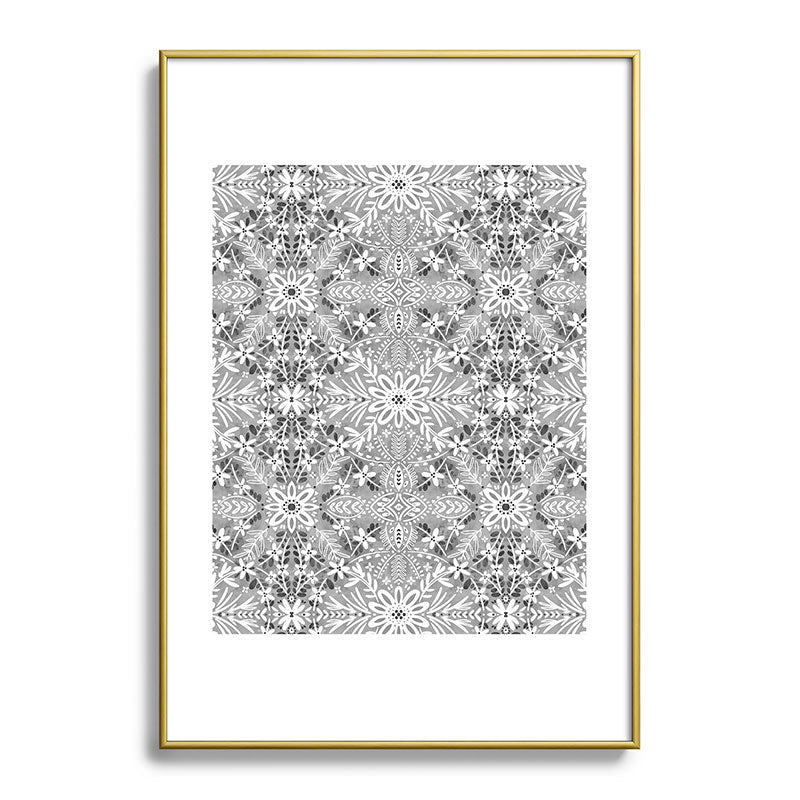 Marta Barragan Camarasa Intricate Floral Symmetry Metal Framed Art Print