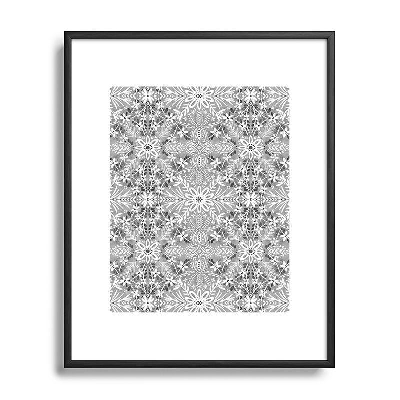 Marta Barragan Camarasa Intricate Floral Symmetry Metal Framed Art Print