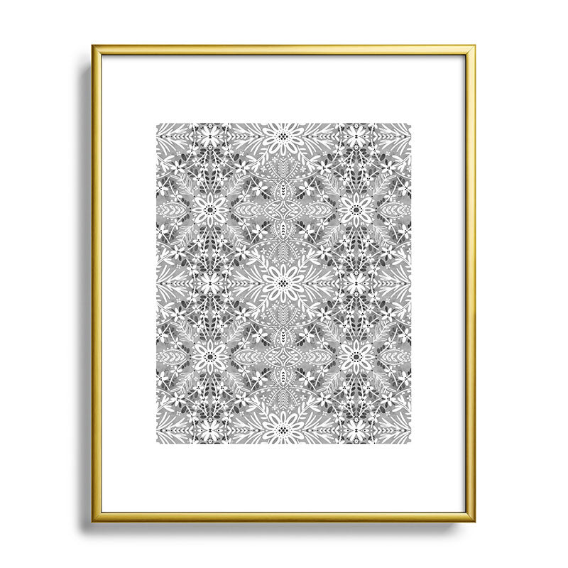 Marta Barragan Camarasa Intricate Floral Symmetry Metal Framed Art Print