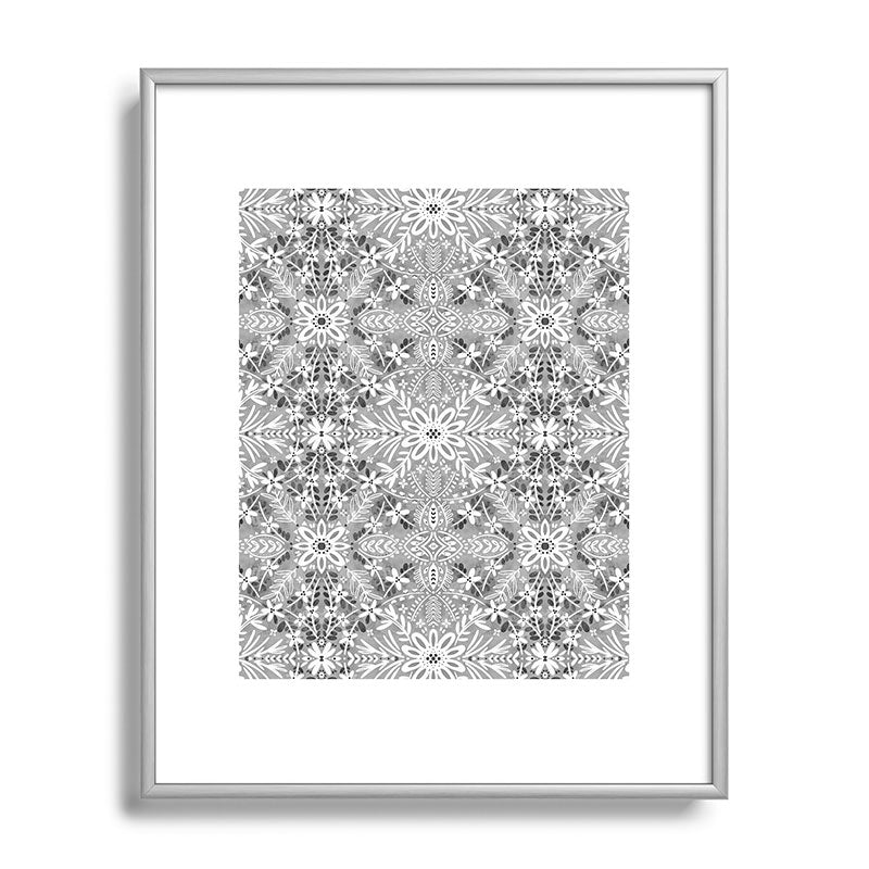 Marta Barragan Camarasa Intricate Floral Symmetry Metal Framed Art Print