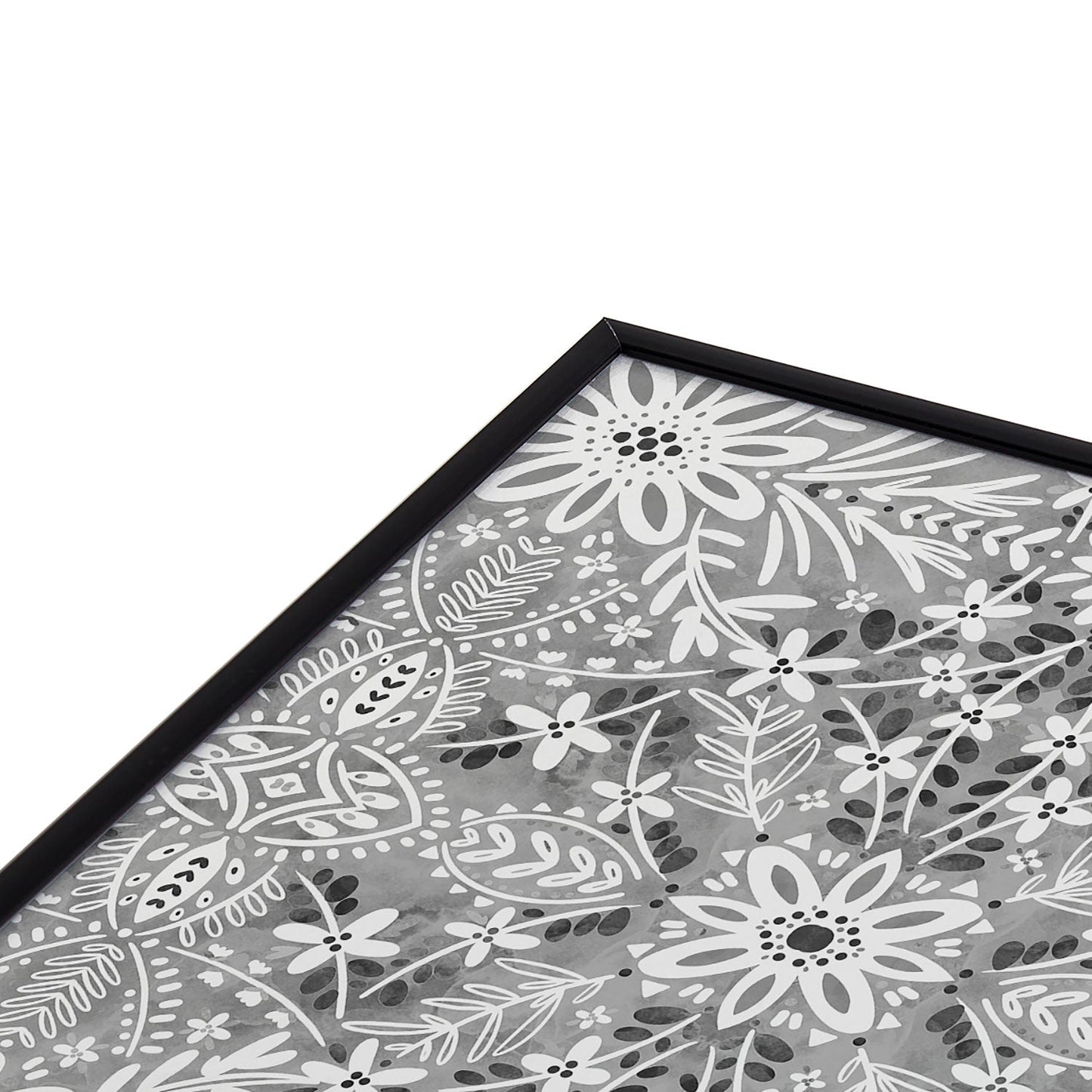 Marta Barragan Camarasa Intricate Floral Symmetry Square Metal Framed Art Print