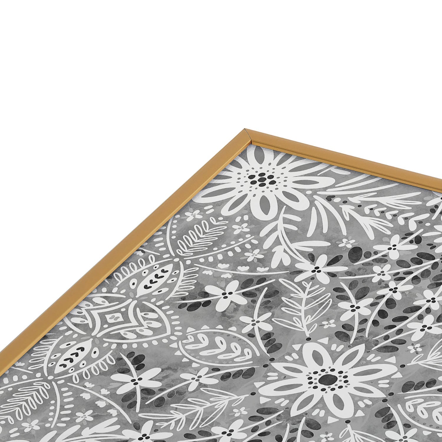 Marta Barragan Camarasa Intricate Floral Symmetry Square Metal Framed Art Print