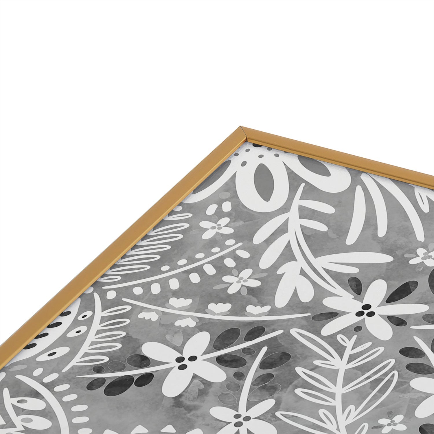 Marta Barragan Camarasa Intricate Floral Symmetry Square Metal Framed Art Print