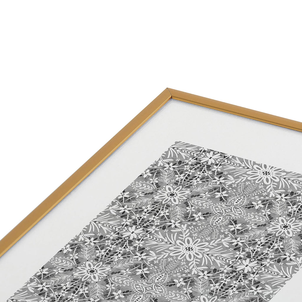 Marta Barragan Camarasa Intricate Floral Symmetry Metal Framed Art Print