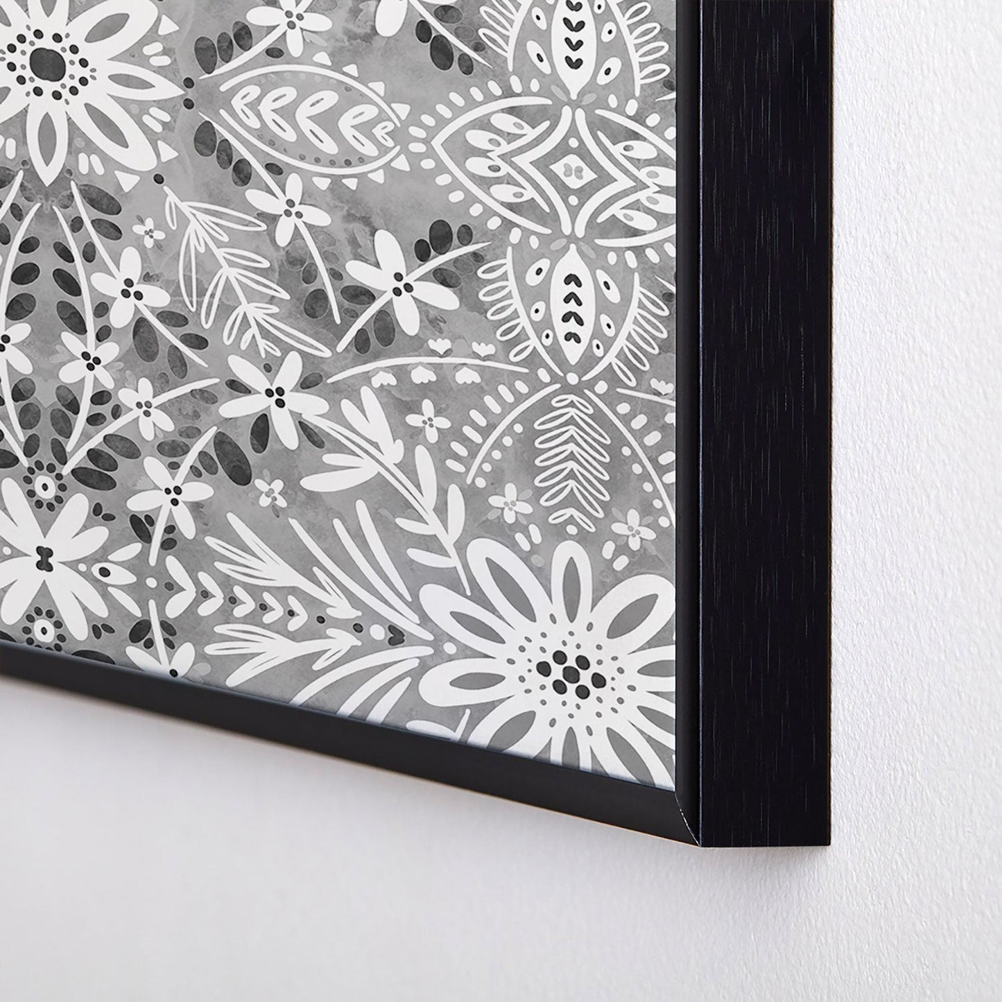Marta Barragan Camarasa Intricate Floral Symmetry Square Metal Framed Art Print